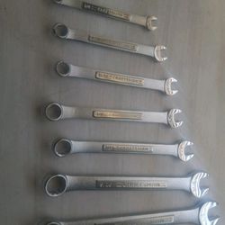 Craftsman 7 Piece Sae 12 Combination Wrench Set 1/4, 5/16, 11/32, 3/8, 7/16 And 5/8