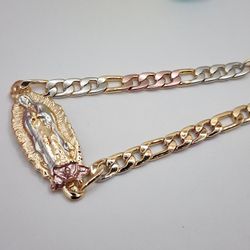 Virgin Mary   Bracelet Gold-plated  3-colors 18k 