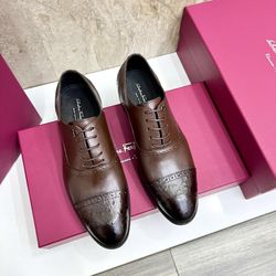 Ferragamo Men’s Leather Shoes With Box 2025 New 