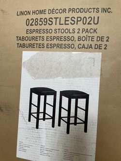 Espresso Bar Stools 2 Pack