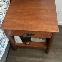 Wood Nightstand 