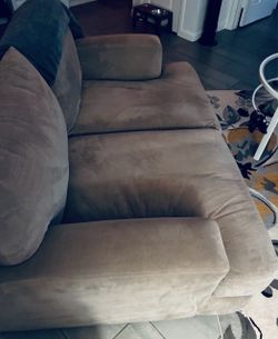 Gray Microfiber Sofa Couch