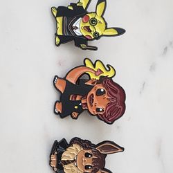 Pokemon Pikachu Eevee Charmander X Harry Potter Ronald Weasley Harmonie Enamel Pins