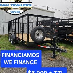 2025 C&M 16x77 8 Studs, Brakes 4' Sides