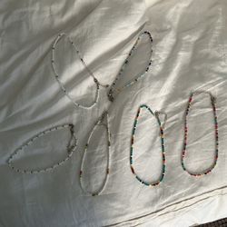 6 Pack Multicolored Necklaces 