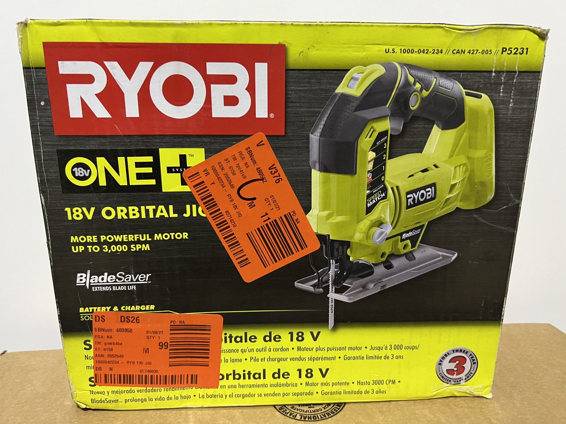 Ryobi One+ Cordless Jig Saw