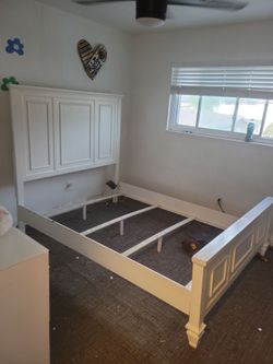 free white bed frame