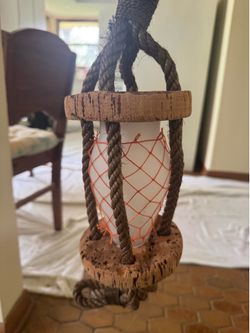 nautical-style hanging lantern,