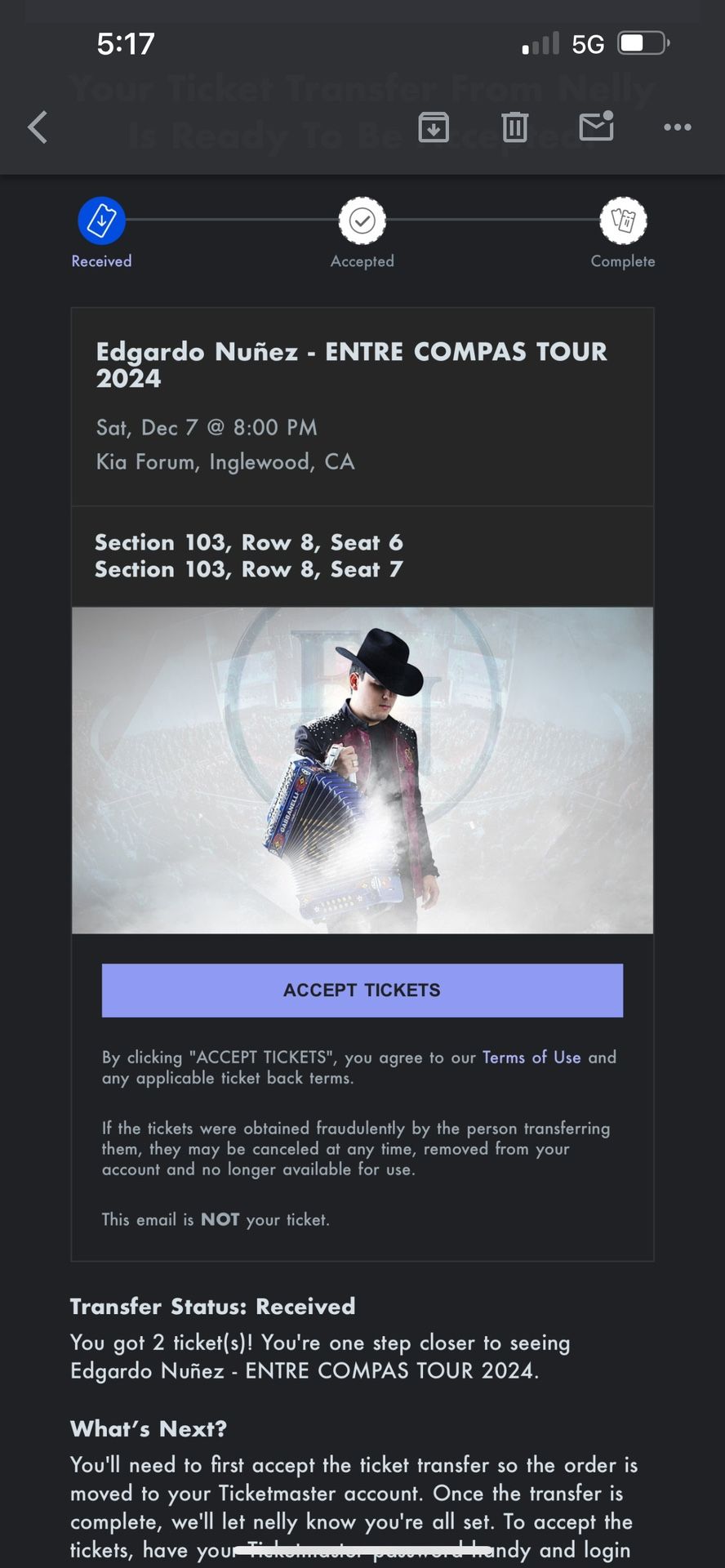 Tickets For Tonight