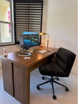 Criss Cross Wide Velvet Office Desk Chair