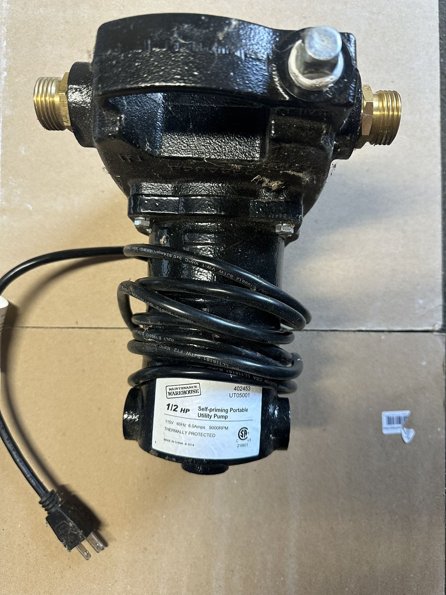 Maintenance Warehouse 1/2 HP Cast Iron Transfer Pump part # 402453