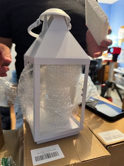 White Metal Decorative Memorial Lantern