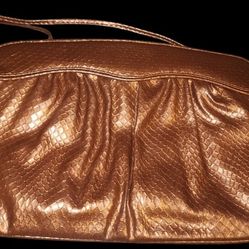 Small Brown Snakeskin Pattern Purse