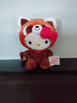 Hello kitty red panda plush