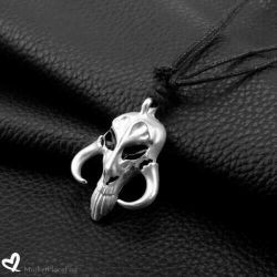 Adjustable Star Wars Mandalorian Skull Symbol Pendant Necklace