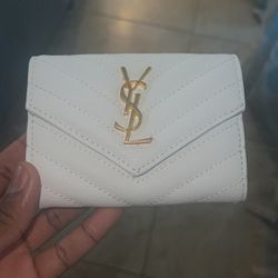 YSL Monogramme Wallet White
