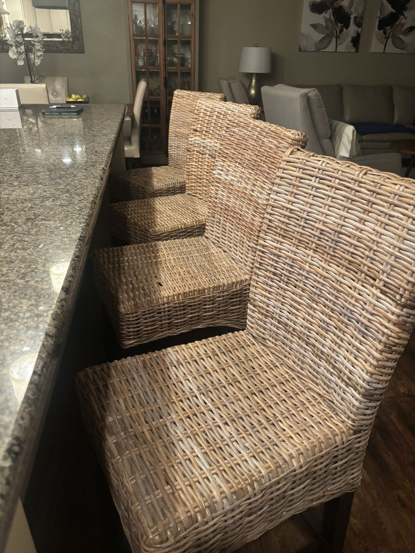 Wicker Rattan Counter Stools 