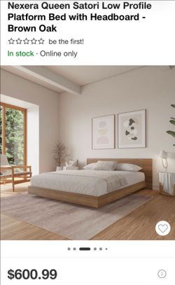 BRAND NEW IN BOX QUEEN SIZE PLATFORM BED FRAME NO MATTRESS INCLUIDED