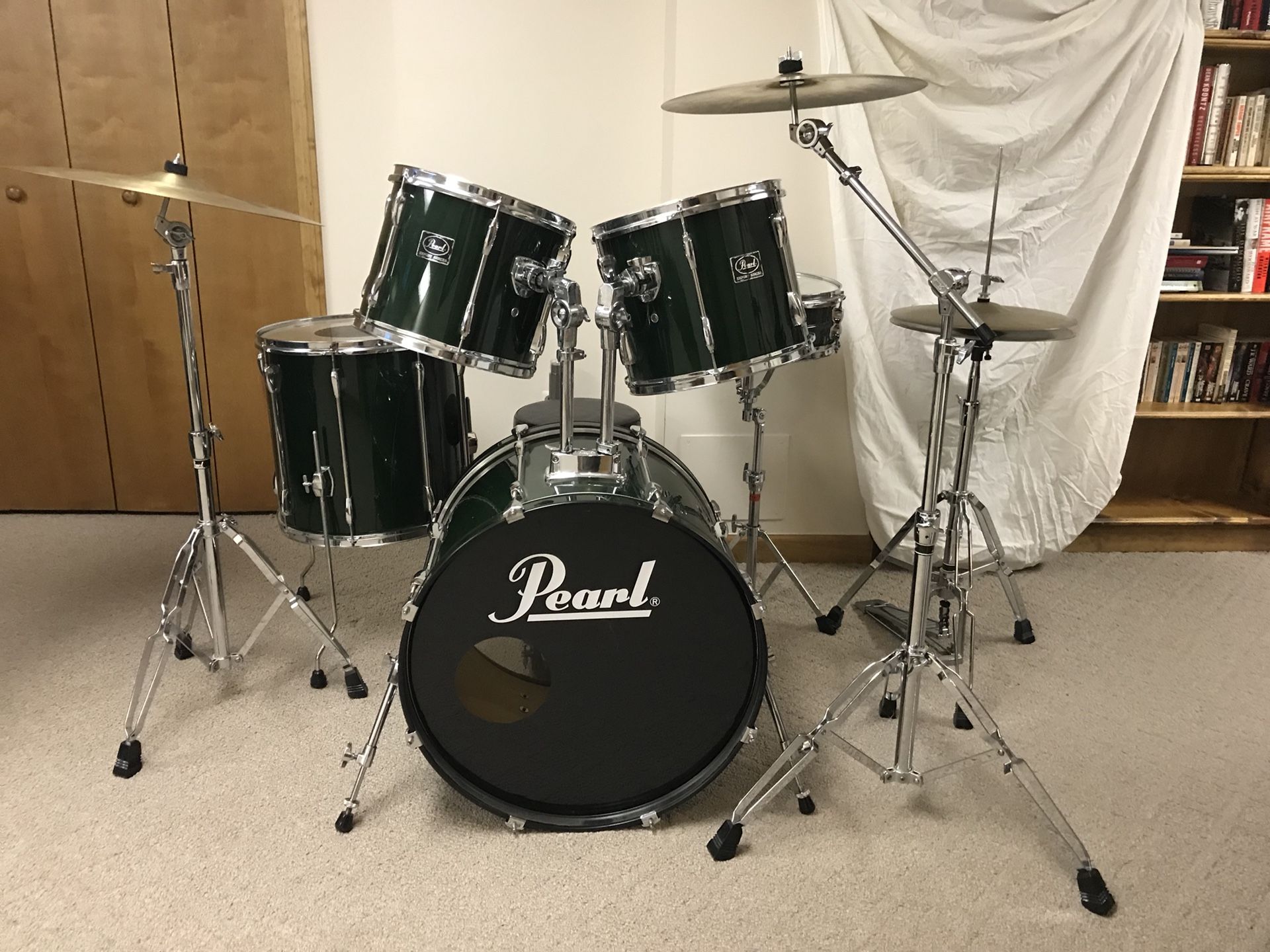 Pearl Export Series Drum Set (Green)