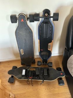 Electric skateboards extended range standard range $225-275 remote and charger included