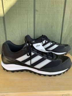 Adidas Turf Hog LX Low Black White Football Cleats Mens Size 13