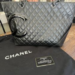 Vintage Pre-Owned Cambon Ligne Diamond Quilted Tote Bag Large