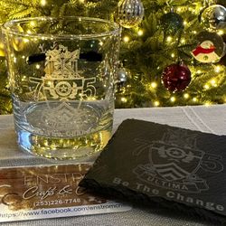 Whiskey Glass with Coaster Sets