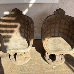 Concrete outdoor chairs