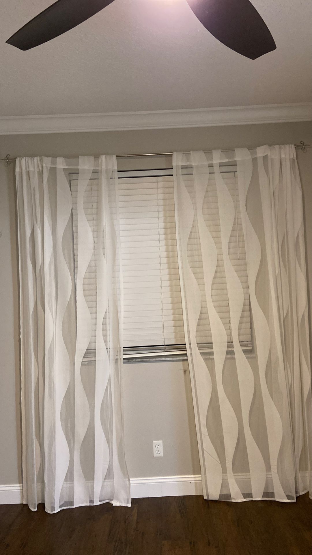 IKEA curtains with silver rod