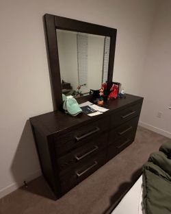 Dark wood dresser