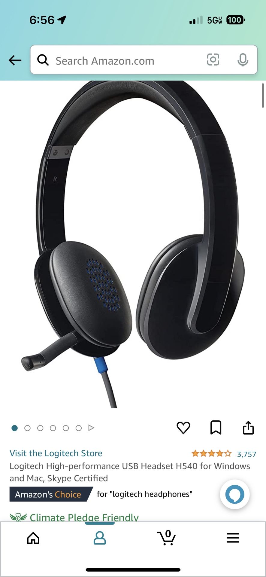 Logitech High Performance USB Headset -pickup Only