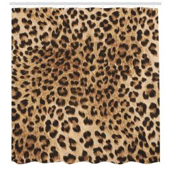 New Leopard Print Cloth Shower Curtain With Hooks