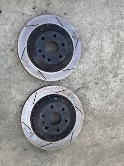 Stop Tech front brake Rotors off a 2018 Cadillac Escalade esv