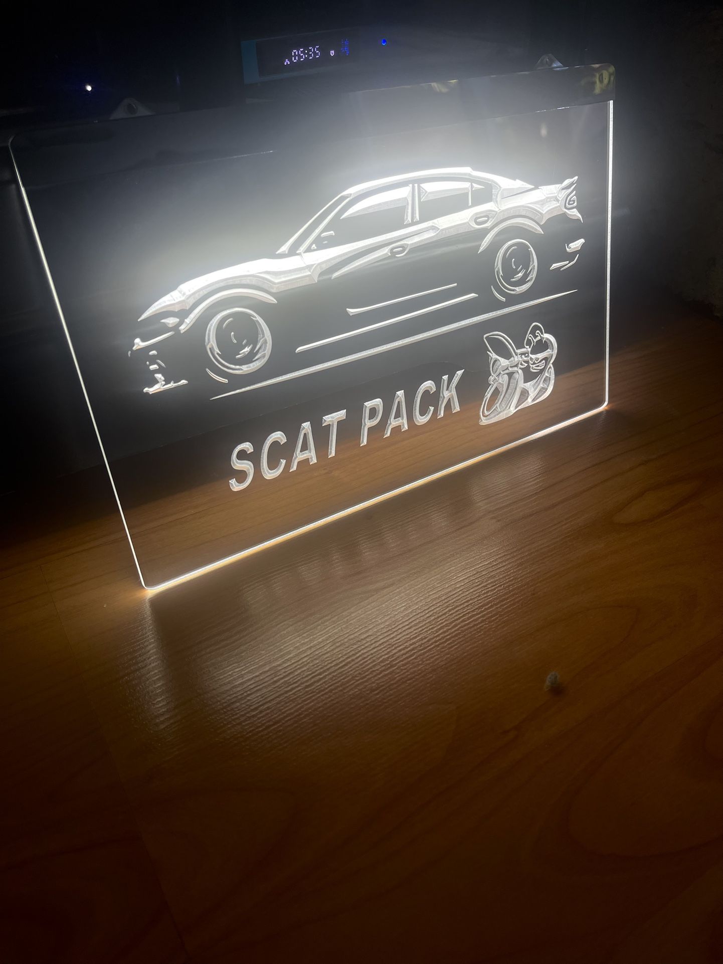 SCAT PACK LED NEON WHITE LIGHT SIGN 8x12