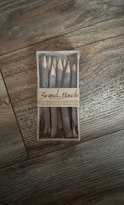 Box of colored pencils made from  Trees.