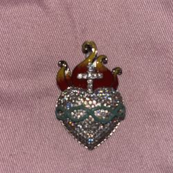 Heart of Jesus Moissanite Glow In The Dark Pendant