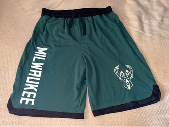 Ultra Game Milwaukee Bucks Basketball Shorts - Giannis Antetokounmpo - Men’s Large