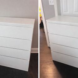 IKEA White 4-Drawer Dressers – $85 each or $160 for both