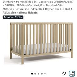 Storkraft Morningside 5-in-1 Convertible Crib Brand New