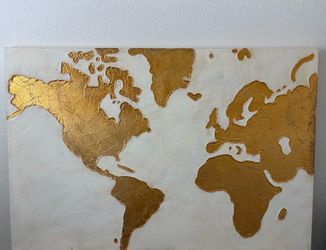 Huge World Map Canvas