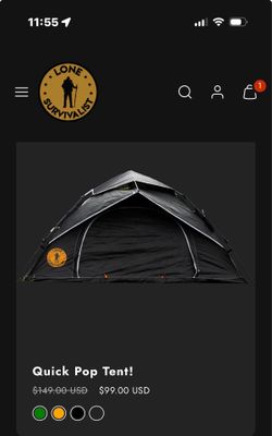 Lone Survivor Quick Pop-up Tent
