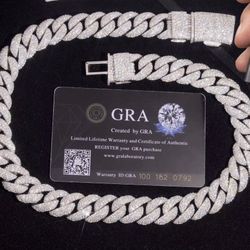 Cadena Cubana 15mm 20” 250g Plata 925 Full Moissanite 💎 Brilla Demasiado”