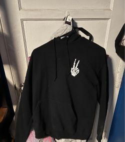 8$ Black Skeleton Hand Hoodie (L)