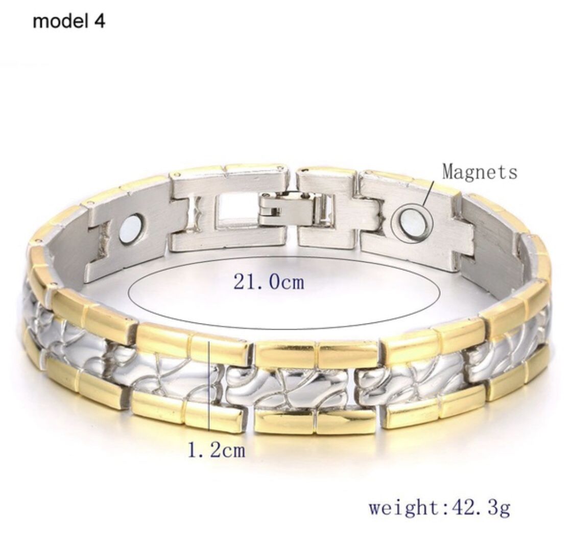 Men's Health Energy Bracelet Bangle 18K Gold Plated Magnetic Bracelet $28 each