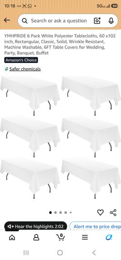 White Tablecloth 60 x 102 inch