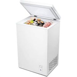 20.94 inch . 2.7 cu.  Ft .Manual Defrost chest freezer with adjustable temperature controls in white