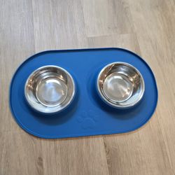 Dog Food And Water Bowl 