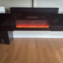 Fireplace Console With Storage. 