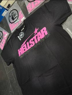 Hell star t shirt pink & black  sizes S/M/L/XL