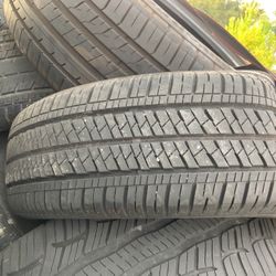 I got two tires in good condition size number195/65/15 for tires in good condition they have about 60%